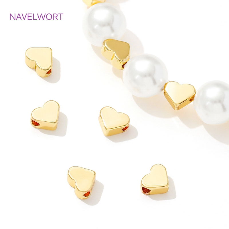 Jewelry Making Items - 18K Real Gold Plated Brass Heart
