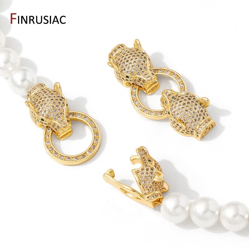 Jewelry Making Items - 18K Gold Plated Brass Inlaid Zircon