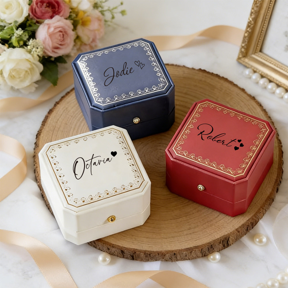 Making Custom Jewelry - Personalized Faux Leather Ring Box Velvet