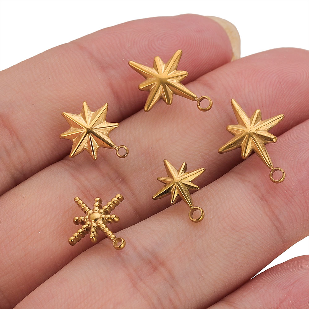 Jewelry Making Soldering Kit - 6pcs Stainless Steel Earrings Gold Star