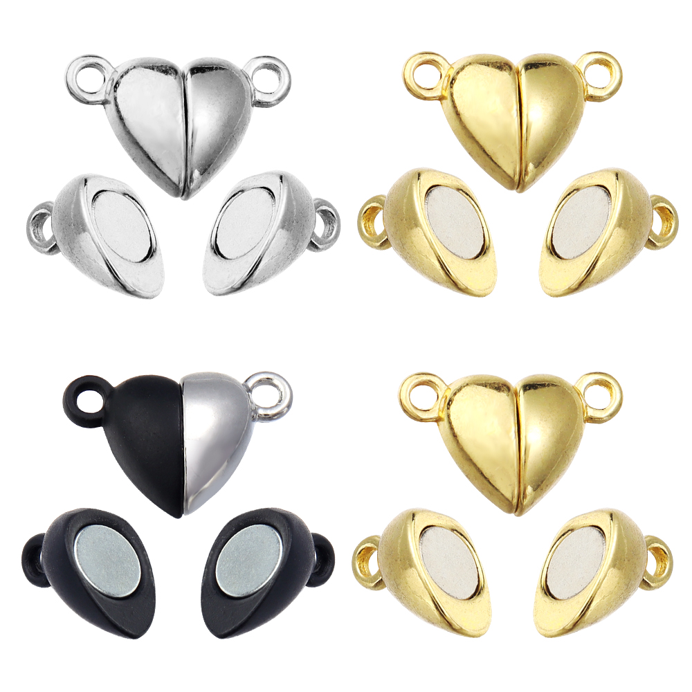 Jewelry Making Name - 5pcs/Lot Alloy Love Heart Shaped Magnetic