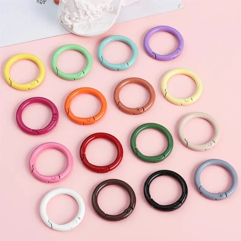 Jewelry Making Basics - 10PCS 23.5mm Metal Spring O Rings,Round