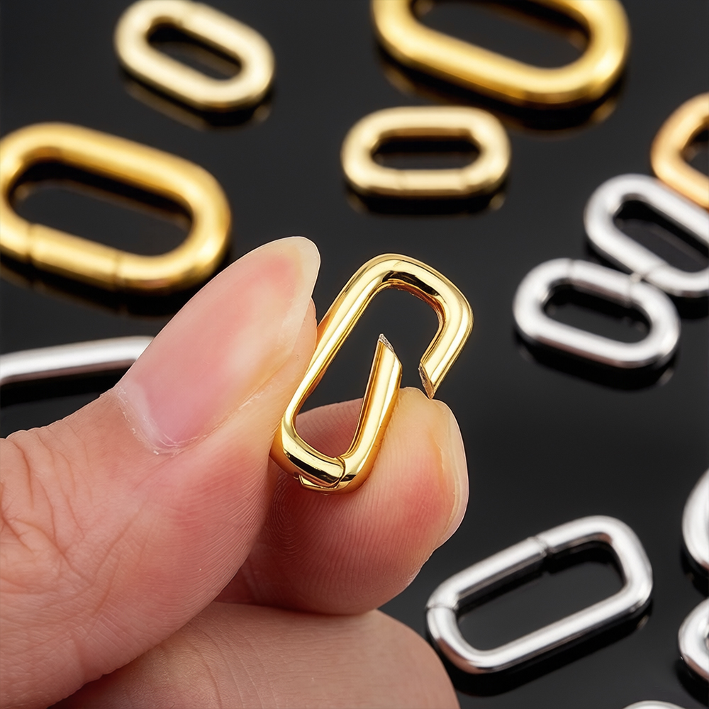 Jewelry Making Name - 2pcs 18K Gold Plated Filled Oval