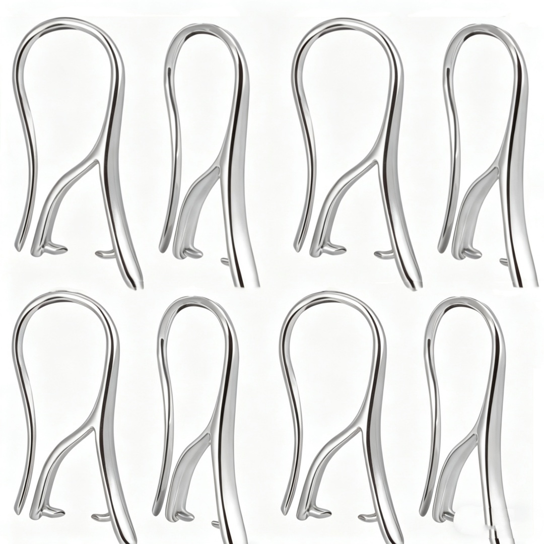 10/30Pcs White with Pinch Bail - Jewelry Making Name 评论和价格