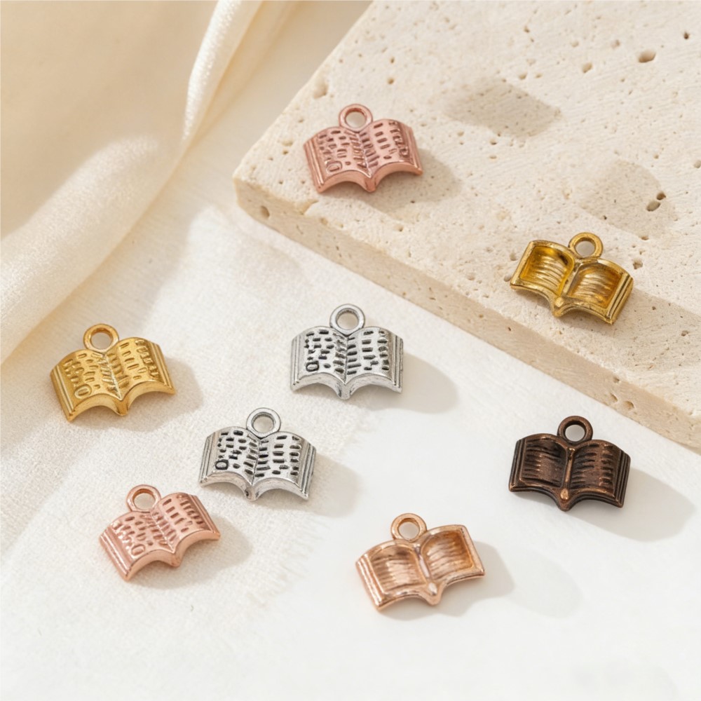 10/20/100pcs Charms Open Book  - Jewelry Making Books 评论和价格