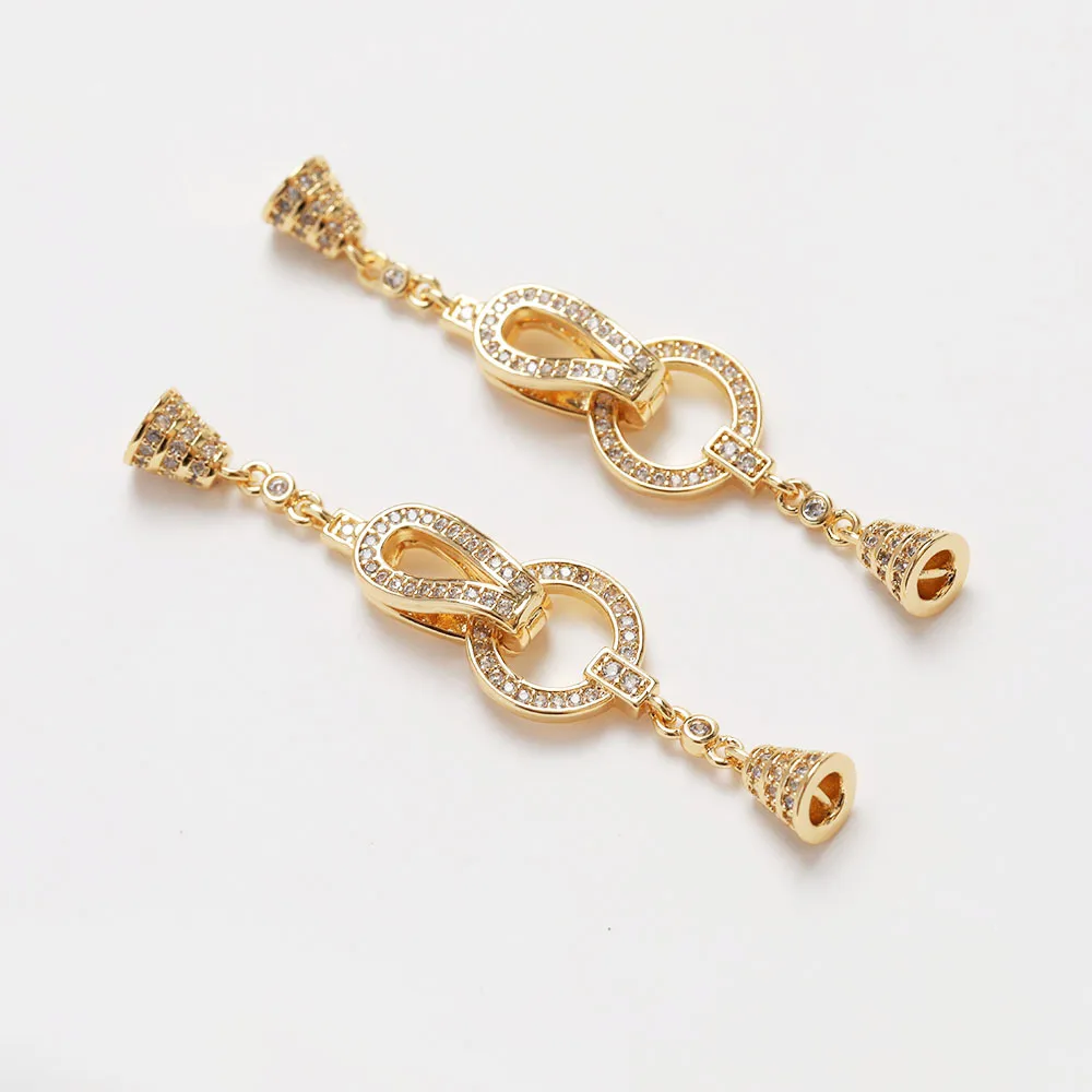 1PCS Cz Pave Necklace Connecto - Jewelry Making Hand Tools 评论和价格