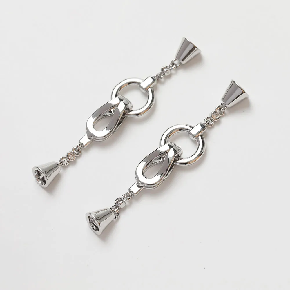 1PCS Cz Pave Necklace Connecto - Jewelry Making Hand Tools 评论和价格