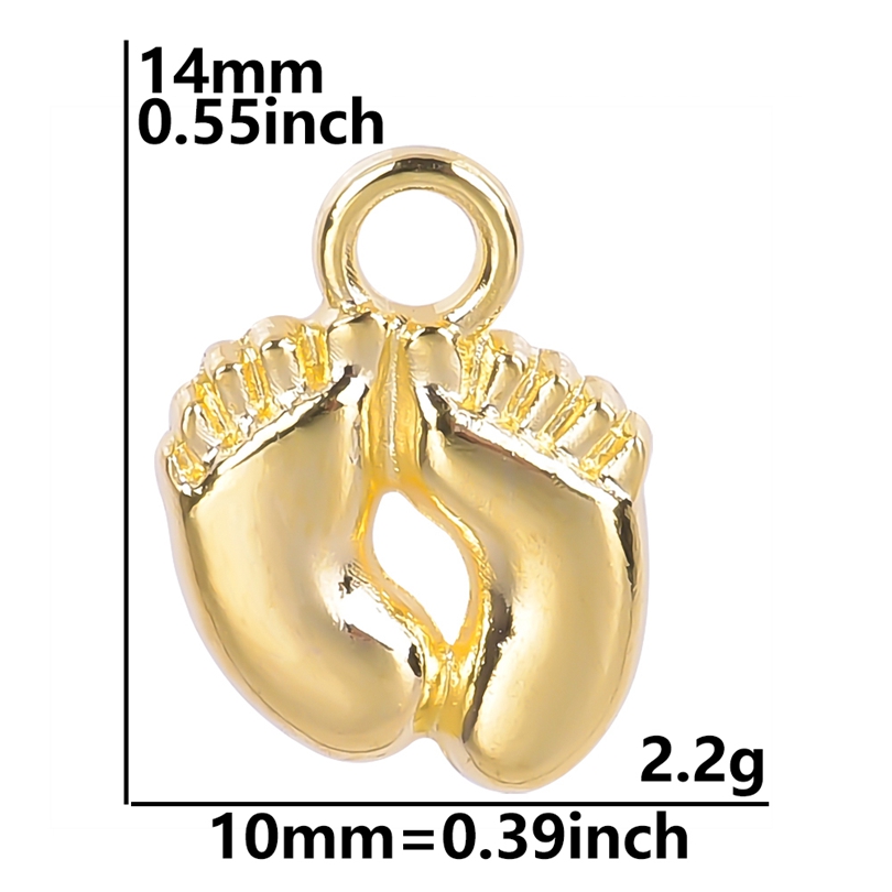 20-50pcs Charms Baby Feet Foot - Jewelry Making 3 Year Old 评论和价格