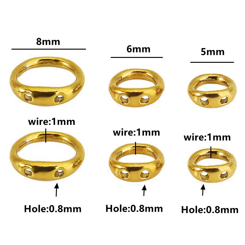 30pcs 5/6/8mm Stainless Steel  - Jewelry Making Basics 评论和价格