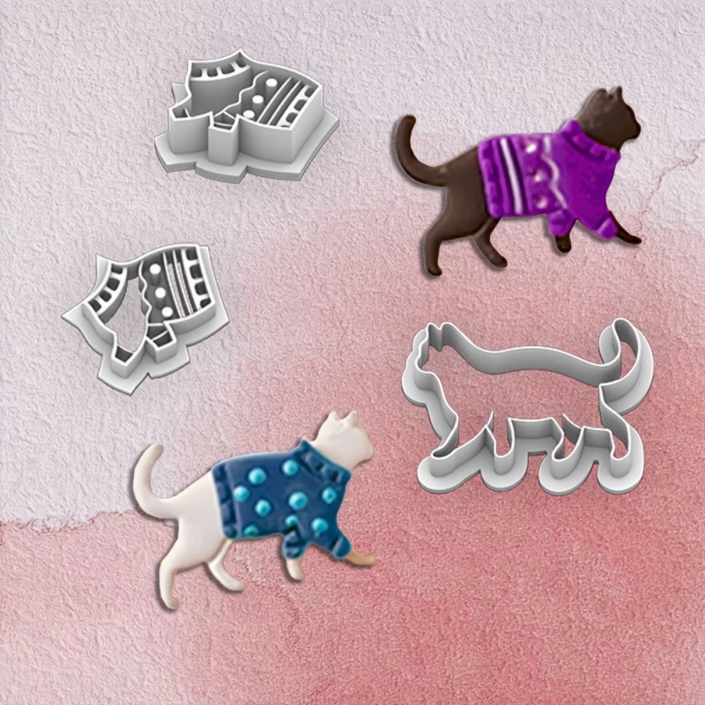 3Pcs Christmas Sweater Cat Pol - Jewelry Making Hand Tools 评论和价格