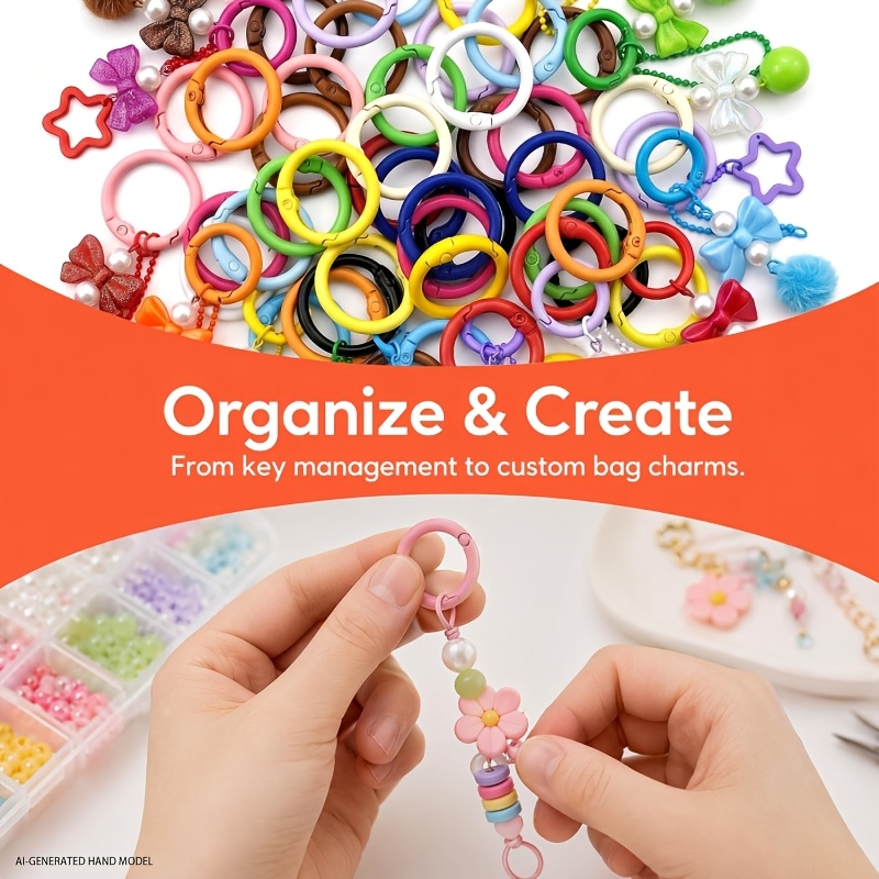 100pcs Colorful 25mm Round Spr - Jewelry Making Basics 评论和价格