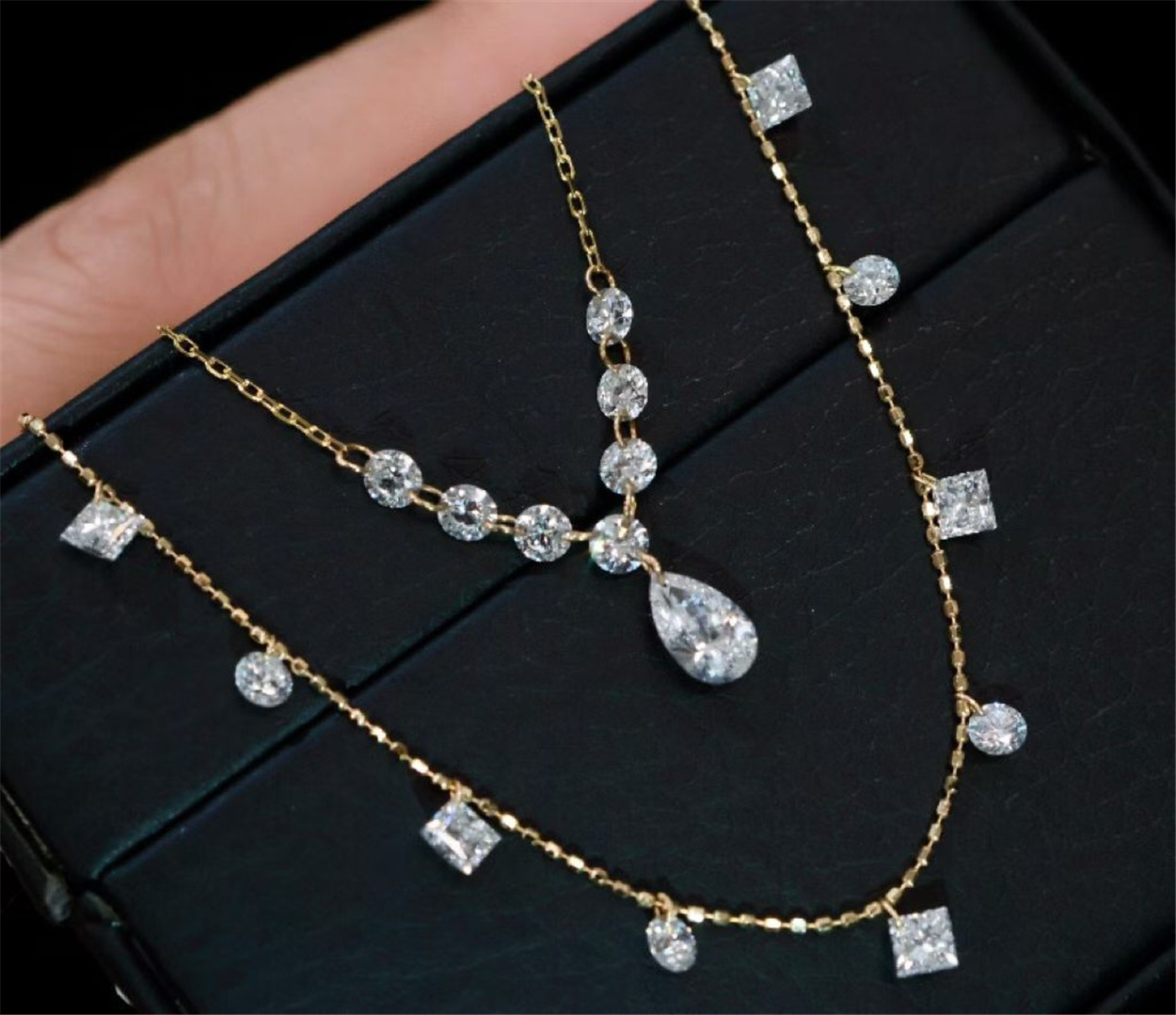 18K gold lab-grown diamond nec - Making Custom Jewelry 评论和价格