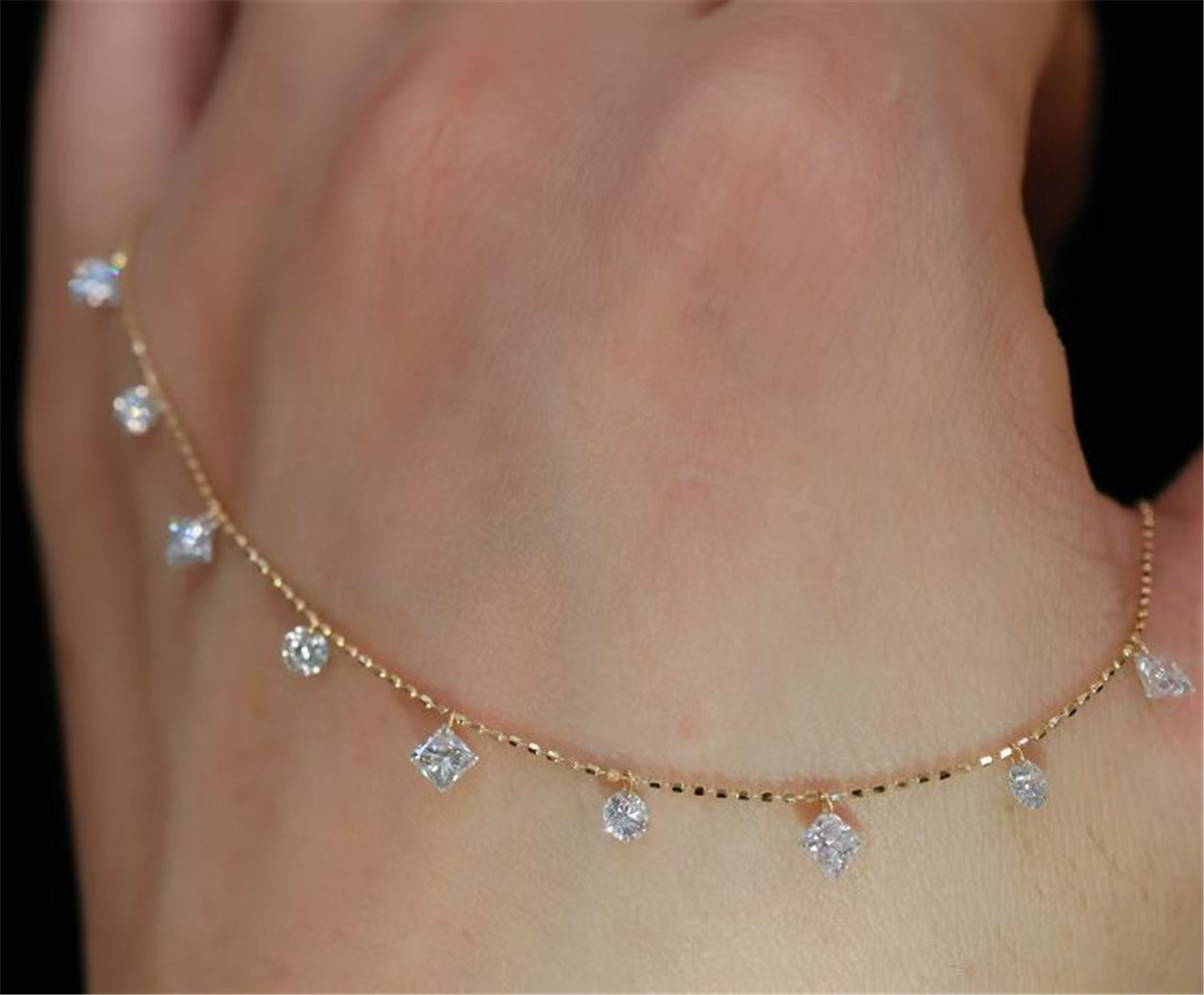 18K gold lab-grown diamond nec - Making Custom Jewelry 评论和价格