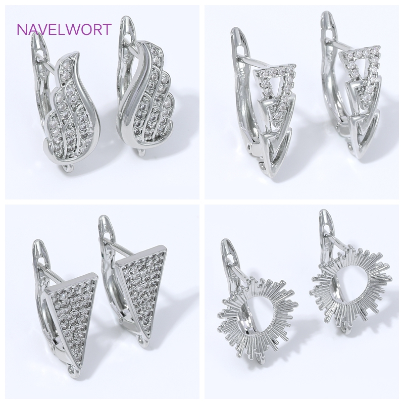 18K Gold Plated Inlaid Zircon  - Jewelry Making Items 评论和价格
