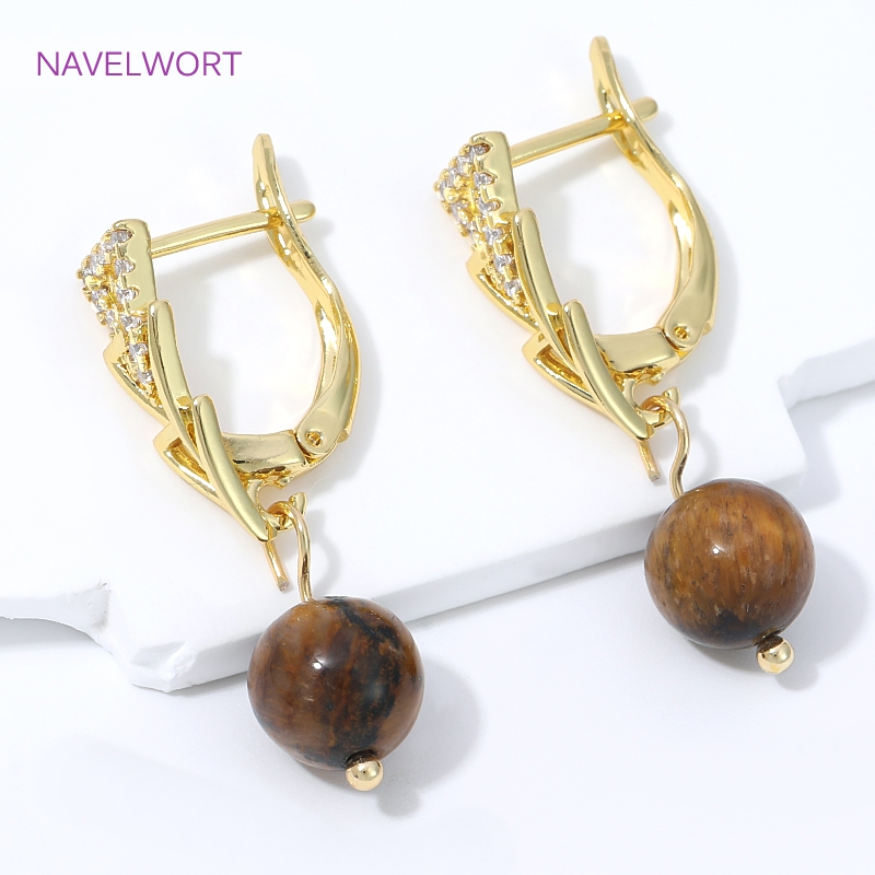18K Gold Plated Inlaid Zircon  - Jewelry Making Items 评论和价格