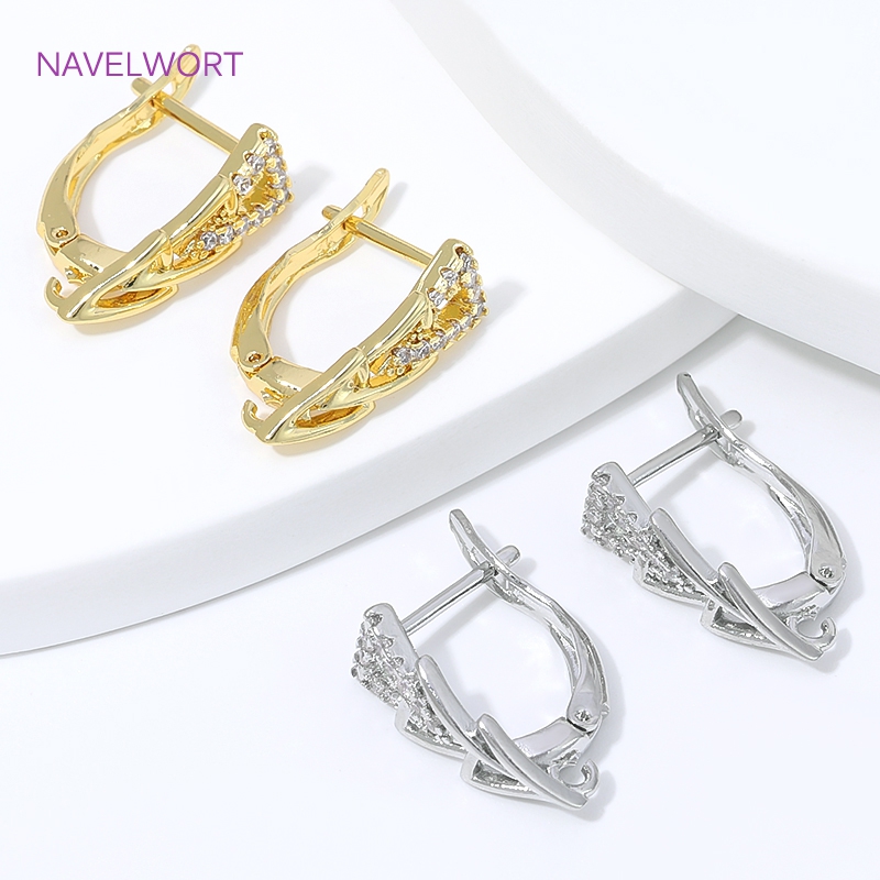 18K Gold Plated Inlaid Zircon  - Jewelry Making Items 评论和价格