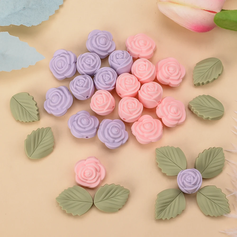 LOFCA 30Pcs Rose Silicone Bead - Jewelry Making 3 Year Old 评论和价格