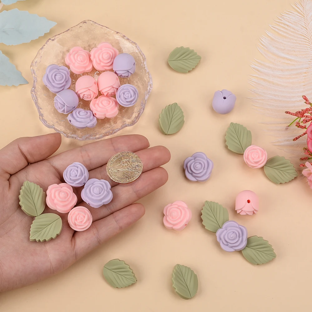LOFCA 30Pcs Rose Silicone Bead - Jewelry Making 3 Year Old 评论和价格
