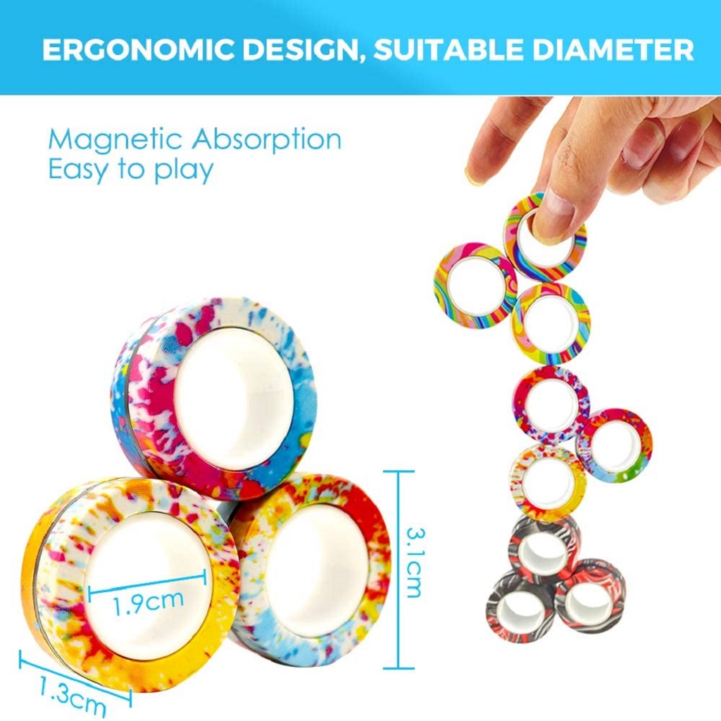3Pcs Anti-stress Magnetic Ring - Jewelry Making Hand Tools 评论和价格