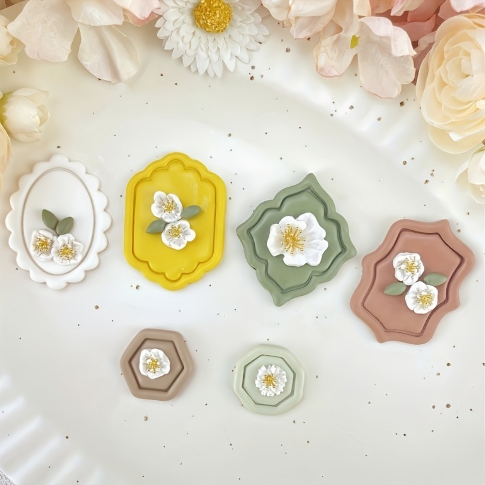 6pcs Vintage  Frame Shape Poly - Jewelry Making Hand Tools 评论和价格