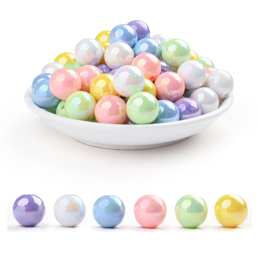 50Pcs 16mm Acrylic Round Beads - Jewelry Making 3 Year Old 评论和价格