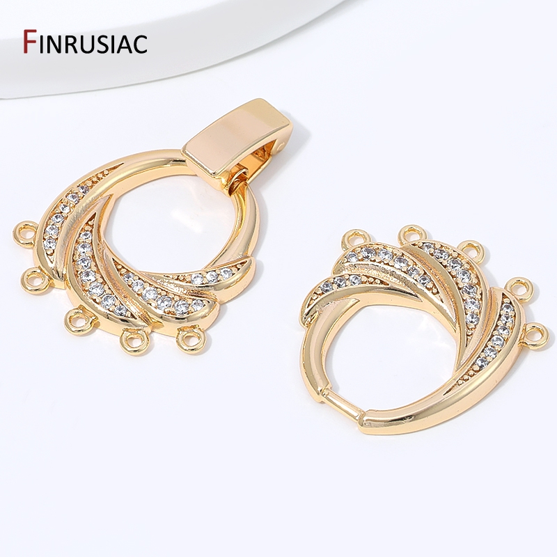 14K Gold Plated Brass With Zir - Jewelry Making Items 评论和价格