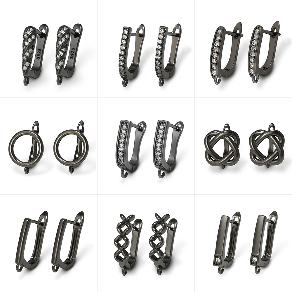 YANASI 1 Pair Gun Black  Brass - Jewelry Making Hardware 评论和价格