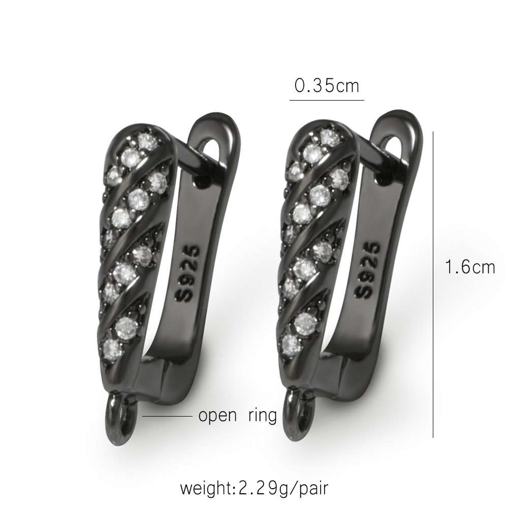YANASI 1 Pair Gun Black  Brass - Jewelry Making Hardware 评论和价格
