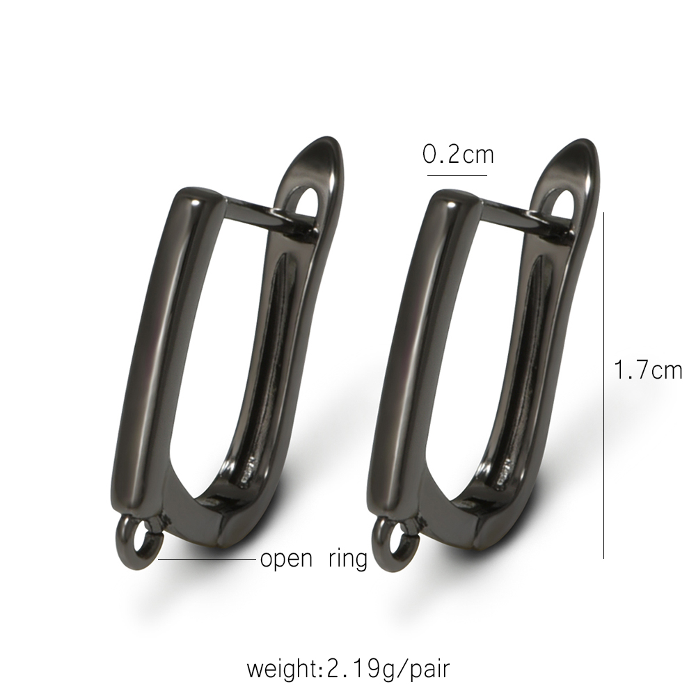 YANASI 1 Pair Gun Black  Brass - Jewelry Making Hardware 评论和价格