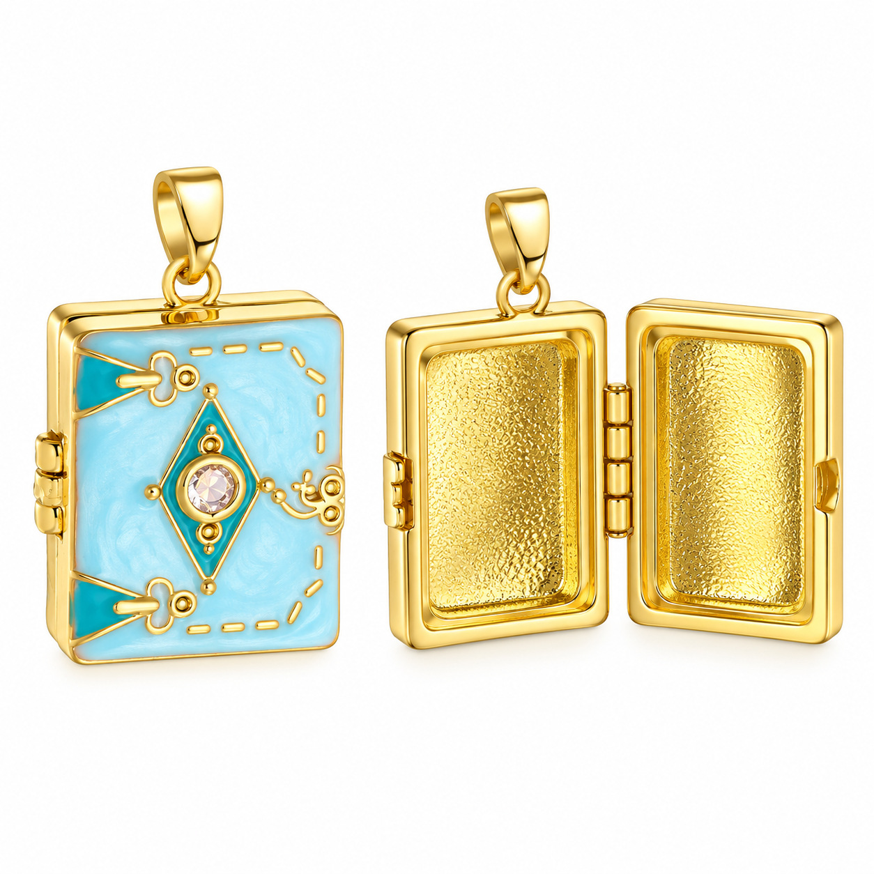 Square Photo Locket Pendant Bo - Jewelry Making Books 评论和价格