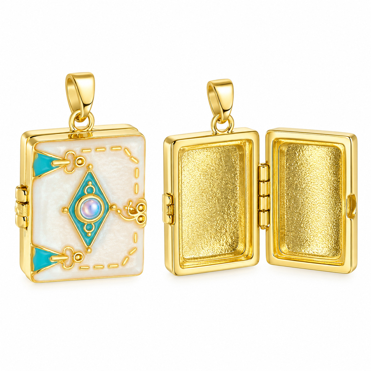 Square Photo Locket Pendant Bo - Jewelry Making Books 评论和价格