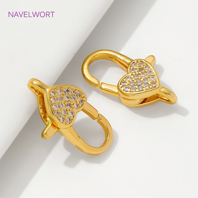18K Gold Plated Inlaid Zircon  - Jewelry Making Items 评论和价格