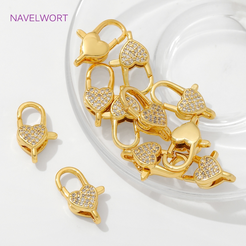 18K Gold Plated Inlaid Zircon  - Jewelry Making Items 评论和价格